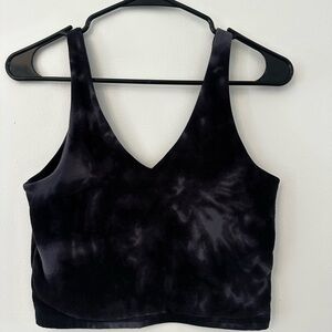 Abercrombie & Fitch Black Tie-Dye Tank Top